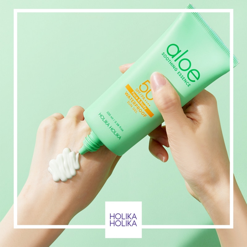 holika holika aloe soothing essence waterproof sun gel spf50